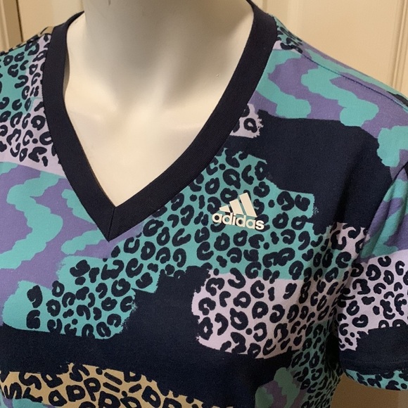 Adidas x Farm Rio Colab V neck dress. M. NWT - Picture 6 of 9